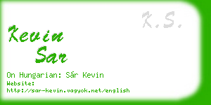 kevin sar business card